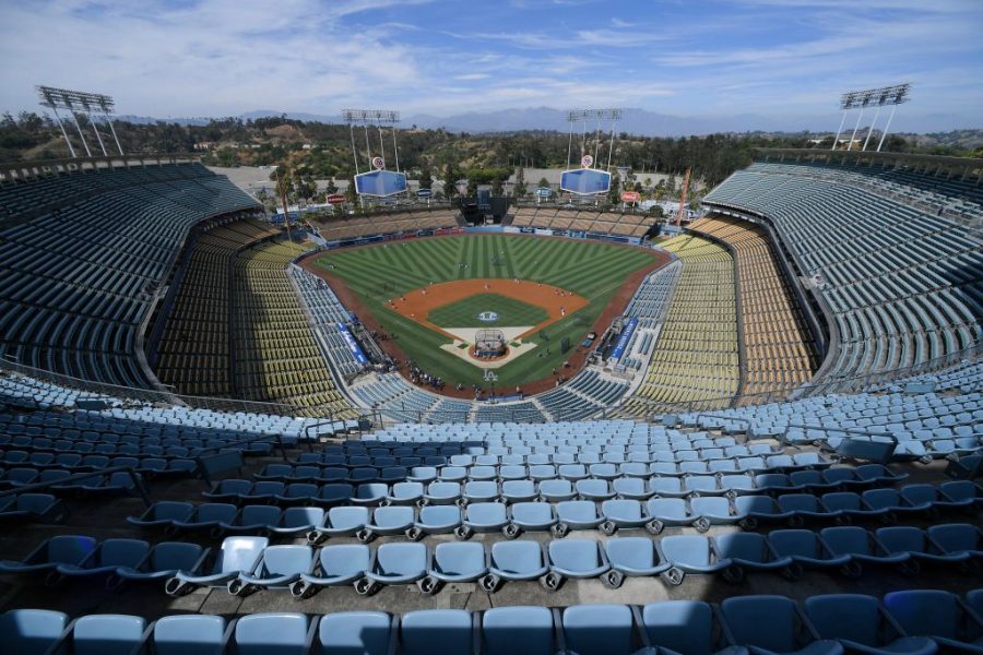 LOS+ANGELES%2C+CA+-+AUGUST+03%3A+View+from+the+top+of+the+park+before+the+Los+Angeles+Dodgers+play+the+San+Diego+Padres+at+Dodger+Stadium+on+August+3%2C+2019+in+Los+Angeles%2C+California.+%28Photo+by+John+McCoy%2FGetty+Images%29