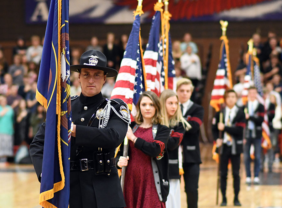 Members of student government participate in last years Veterans Day Assembly. This years student government members will be organizing similar events for students next year.