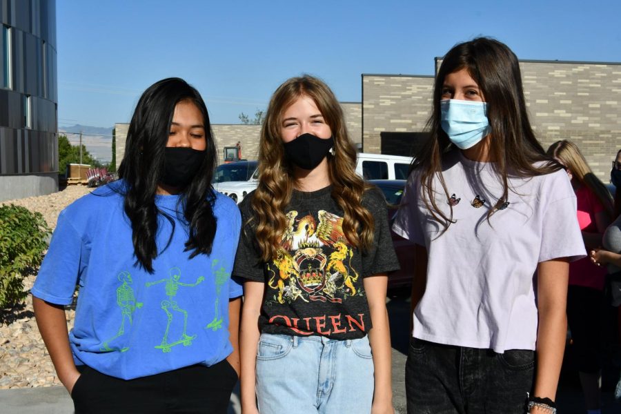 Wearing masks to prevent the spreading of Covid-19, students attend this years Freshmen Orientation.