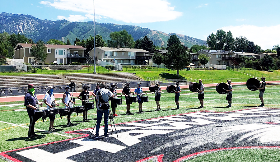 The Marching Band worked all summer to develop their routine to the theme The Sun will Rise. 