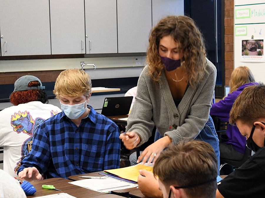 It's time for students to make course requests so administrator can create next year's schedule and make it possible for students to get the classes they want.

Above: Science teacher Ms. Marty