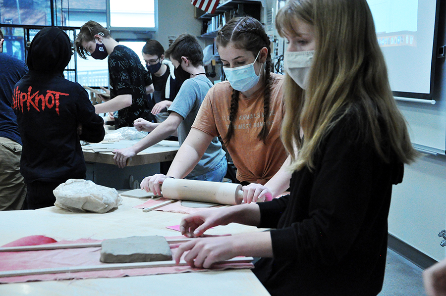 Students enjoy their in-class ceramics experience much more than online ceramics.
