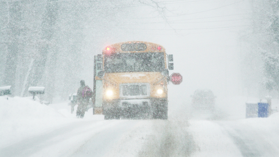 12 to 18 inches of overnight snow caused the district to call a snow day. Students and teachers pivoted to online instruction for the day.