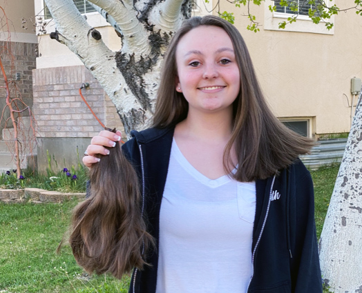 Beth Sutherland cuts off her High School Hair for Locks of Love