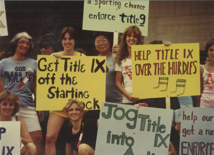 This photo from the 2008 documentary "License to Thrive: Title IX at 35" exposes inequalities between men's and women's sports programs across the country.