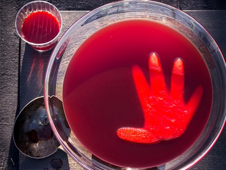 Halloween Snack Series: Bloody-Hand Punch