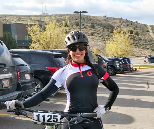 Melissa Sirin, Altas newest administrator, enjoys competitive mountain biking in her spare time.