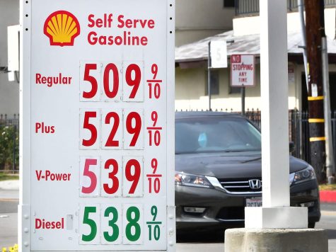 Gas prices reach a record high in April 2022.