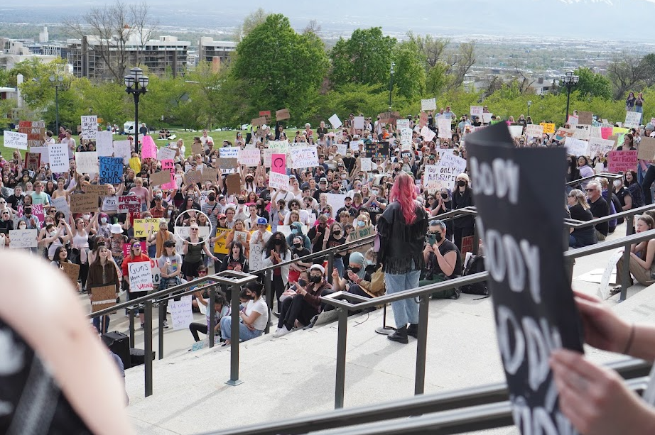 Speaker Devin Kramer Gives Speech In Front of Capitol