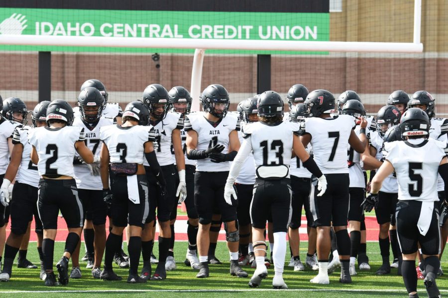 Players prepare to take the field at Sandpoint, Idaho earlier this season. Being part of the team is a huge commitment physically, mentally, and emotionally.