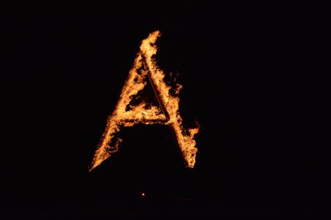 Alta burns the A in an annual homecoming tradition last school year