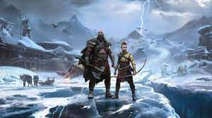 Kratos and Atreus prepare for action in Santa Monica Studios' newly released Ragnarök video game.