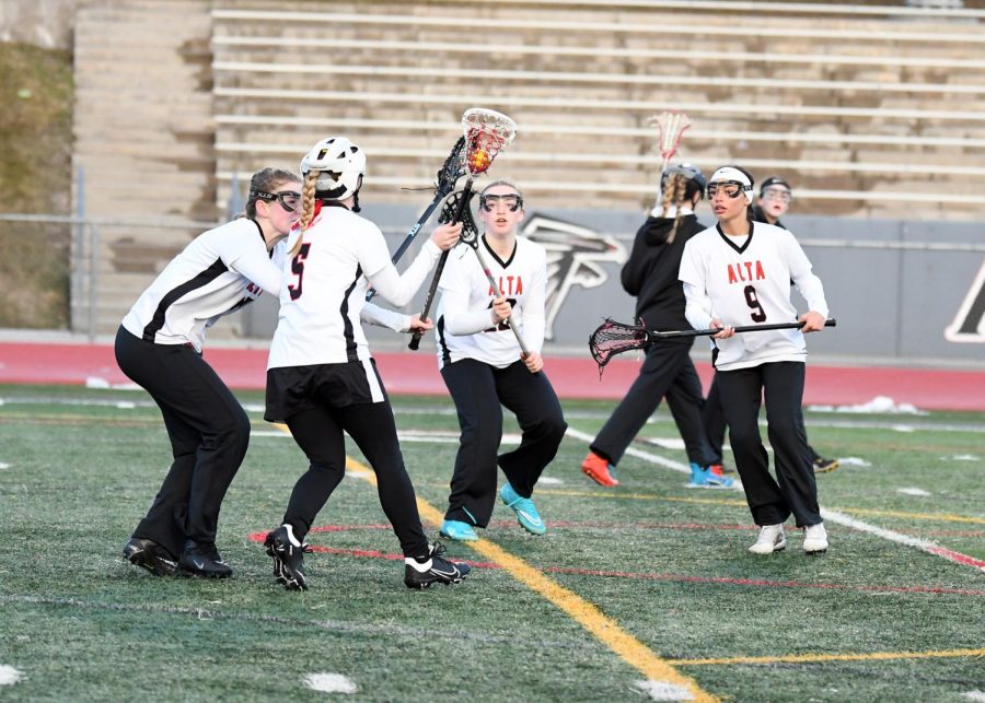 The girls warming up before a match. Photo by Kennedy Oviatt.