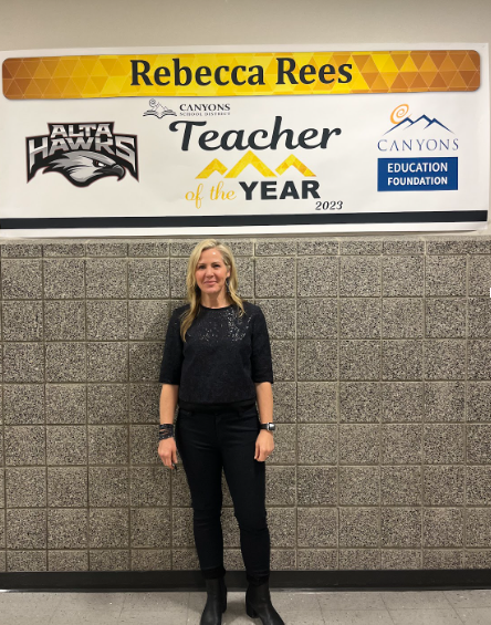 Mrs. Rees is Alta's 2023 Teacher of the Yearand recognized for her passion for teaching and the care she shows to her students.